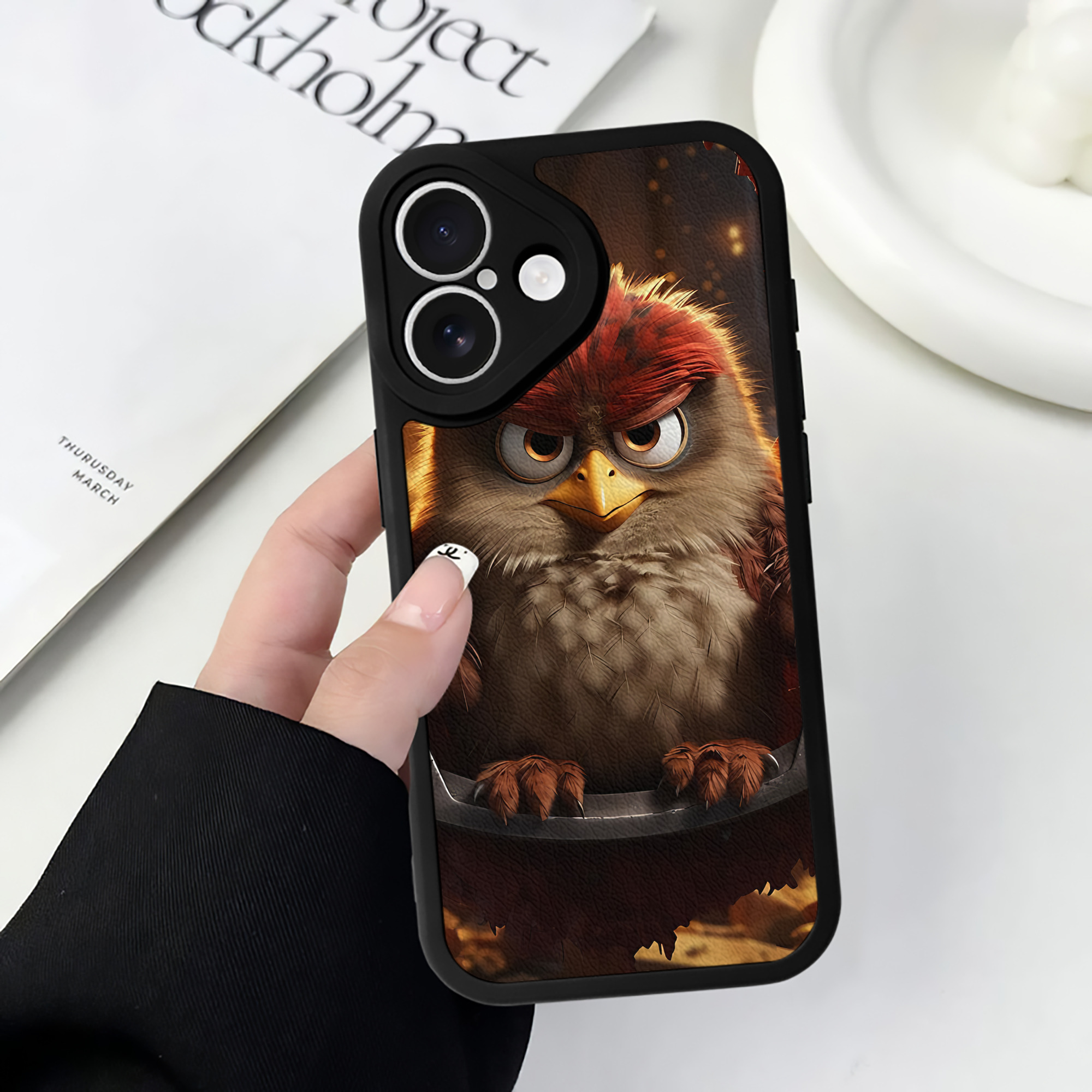 （画像用） Angry Birds アングリーバード 【iPhone 16シリーズ対応】シリコンスマホケース（レザー調） 材質：シリコン